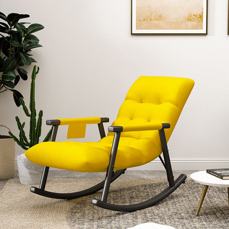 Mid Century Modern Indoor Rocking Chair Single Rocking Chair with Cushion