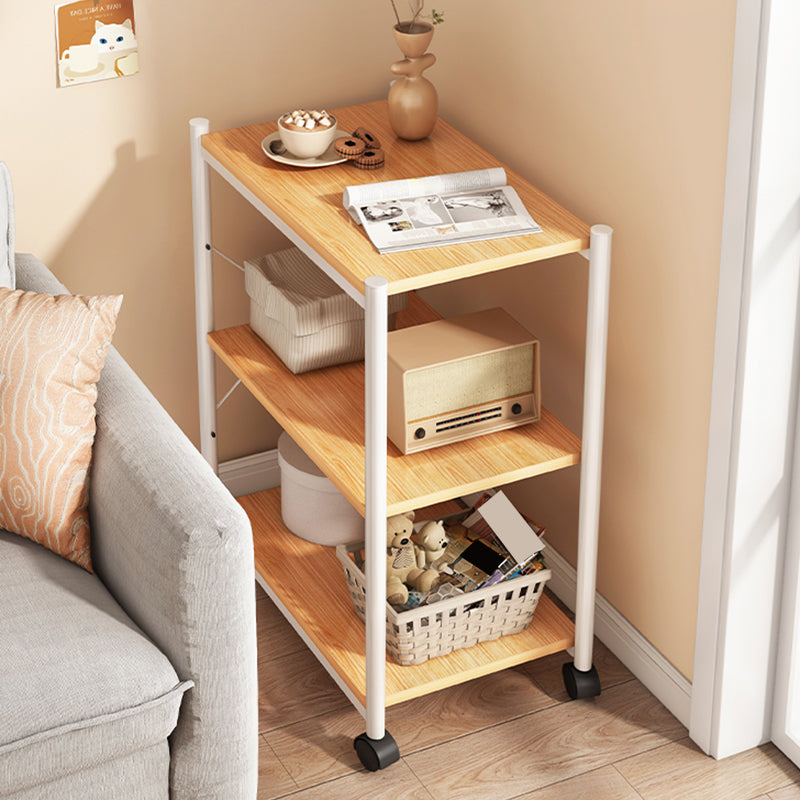 Wood Coffee Table Modern 1 Cocktail Table with Storage Shelf