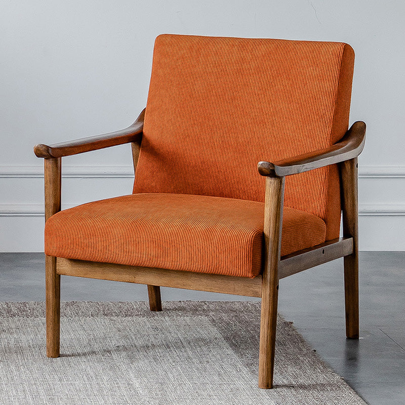 Solid Wood Side Chair Stain Resistant Lounge Chair for Living Room