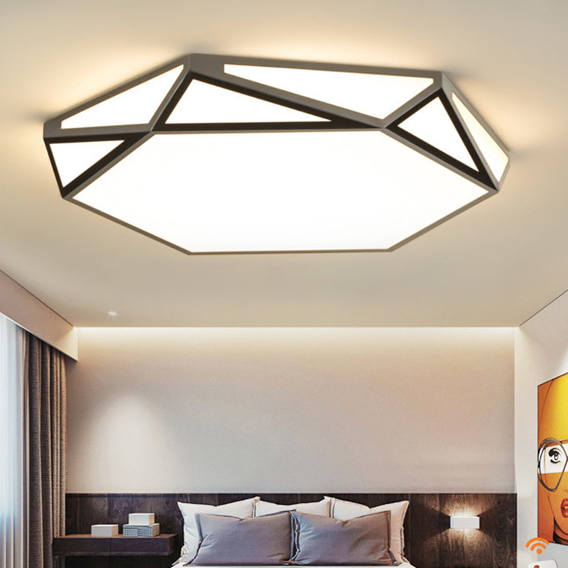 Minimalism Ceiling Light Fixture Geometry LED Flush Mount for Living Room