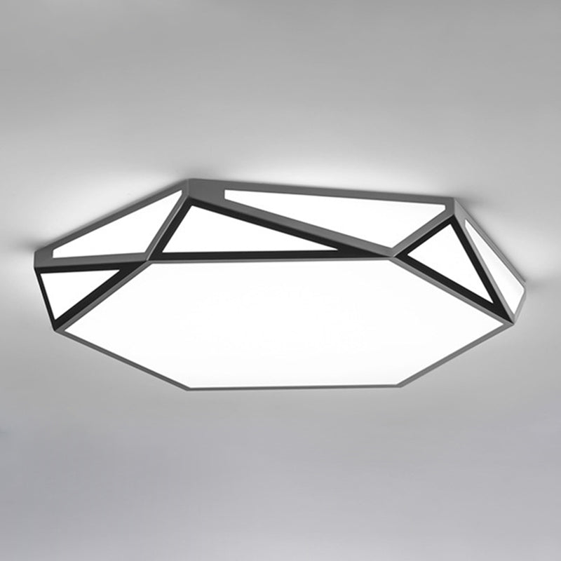 Minimalism Ceiling Light Fixture Geometry LED Flush Mount for Living Room