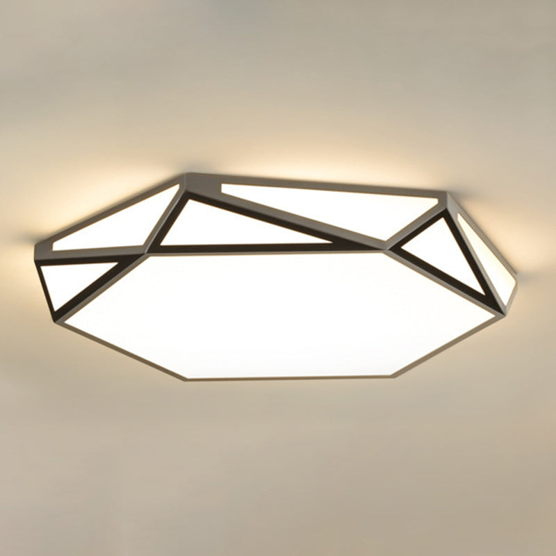 Minimalism Ceiling Light Fixture Geometry LED Flush Mount for Living Room