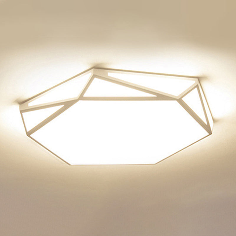 Minimalism Ceiling Light Fixture Geometry LED Flush Mount for Living Room