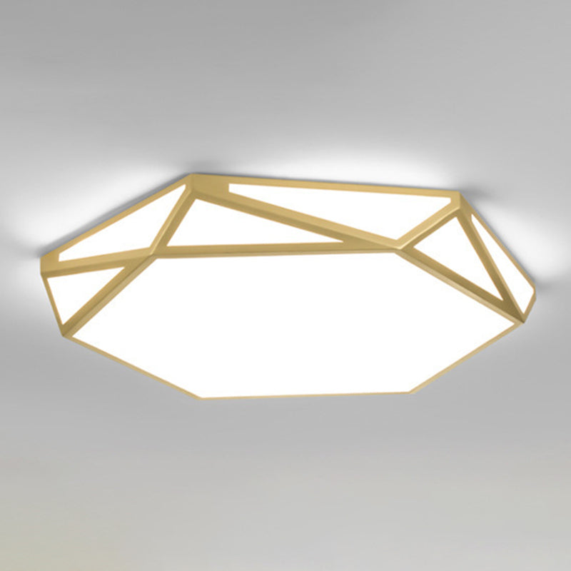 Minimalism Ceiling Light Fixture Geometry LED Flush Mount for Living Room