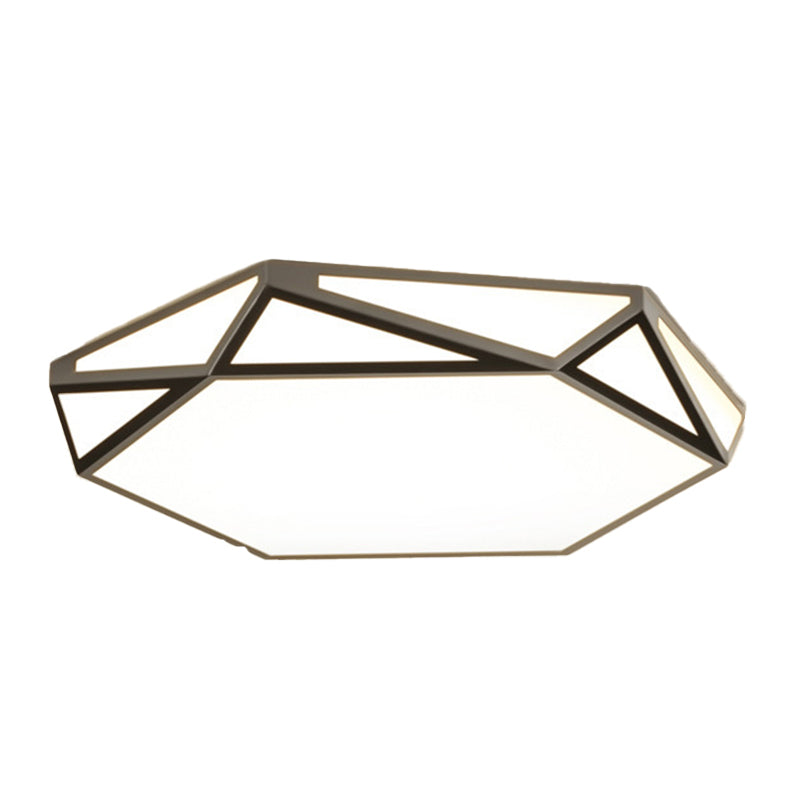 Minimalism Ceiling Light Fixture Geometry LED Flush Mount for Living Room