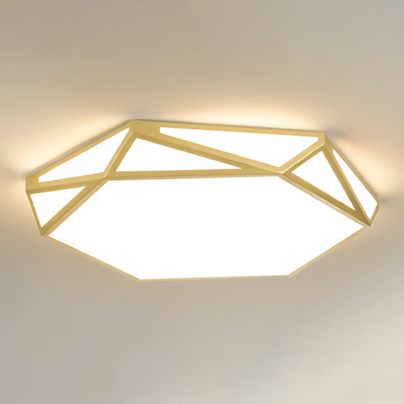 Minimalism Ceiling Light Fixture Geometry LED Flush Mount for Living Room