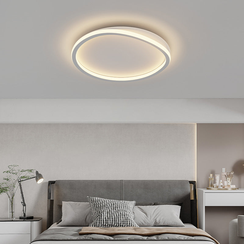 Metal Geometric Flush Mount Fixture Modern 1 Light Flush Light Fixture in White