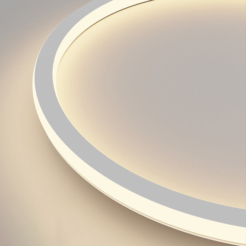 Metal Geometric Flush Mount Fixture Modern 1 Light Flush Light Fixture in White