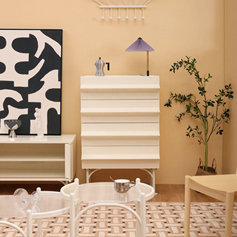 Contemporary Vertical Storage Chest Wood Storage Dresser with 4 Drawers for Home