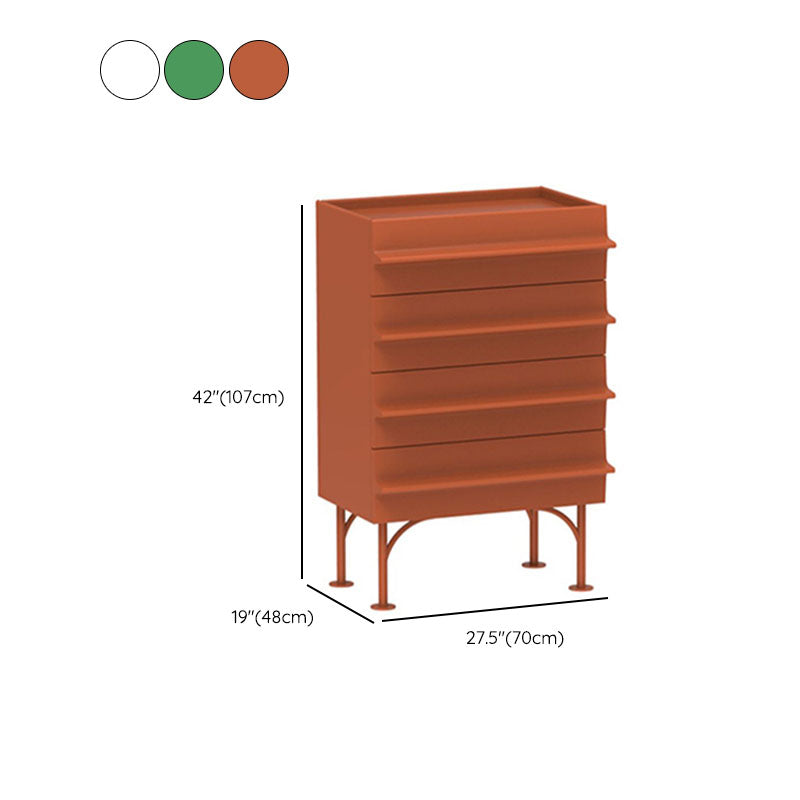 Contemporary Vertical Storage Chest Wood Storage Dresser with 4 Drawers for Home