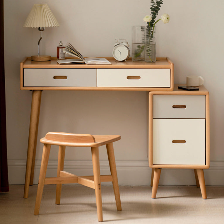 Solid Wood Vanity Table Drawers Simple Scandinavian Makeup Vanity Table