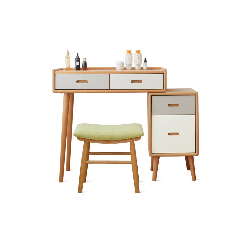 Solid Wood Vanity Table Drawers Simple Scandinavian Makeup Vanity Table