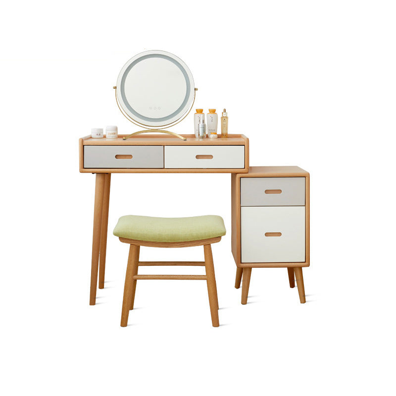 Solid Wood Vanity Table Drawers Simple Scandinavian Makeup Vanity Table