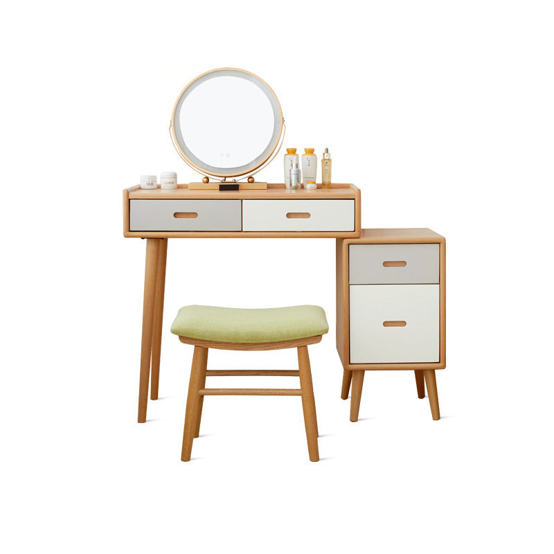 Solid Wood Vanity Table Drawers Simple Scandinavian Makeup Vanity Table