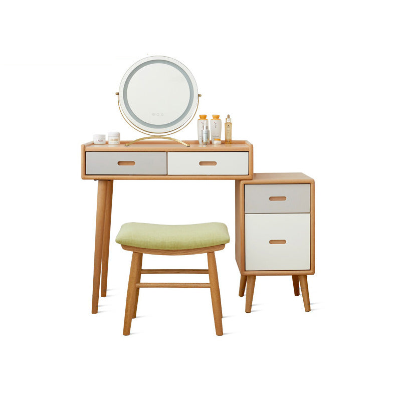 Solid Wood Vanity Table Drawers Simple Scandinavian Makeup Vanity Table
