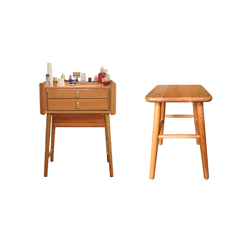 29.53" Height Wood Vanity Makeup Table Vanity Mirrorl with Drawers for Bedroom