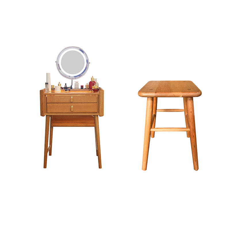 29.53" Height Wood Vanity Makeup Table Vanity Mirrorl with Drawers for Bedroom