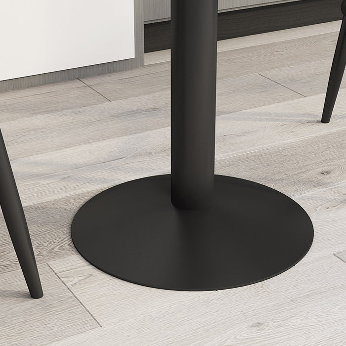 Modern Round Bar Table Set 1/3 Pcs Stone Top Bar Table and Leather Upholstered Stools