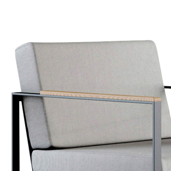 Metal Frame Patio Sofa Industrial Outdoor Patio Sofa with Cushions