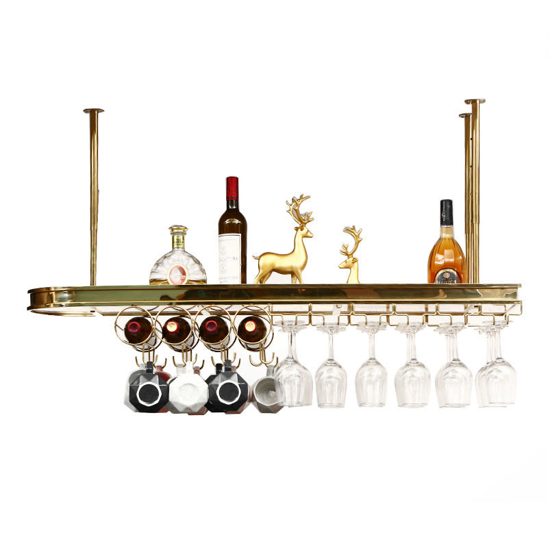 Luxury Hanging Wine Bottle Holder Kitchen Metal Wine Rack Bottle