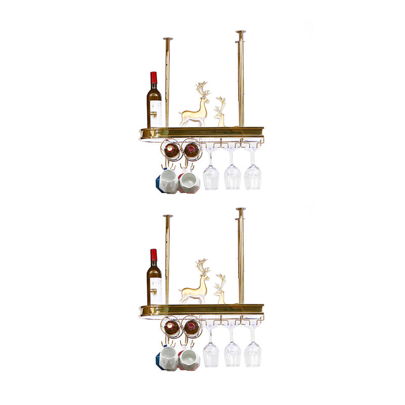 Luxury Hanging Wine Bottle Holder Kitchen Metal Wine Rack Bottle