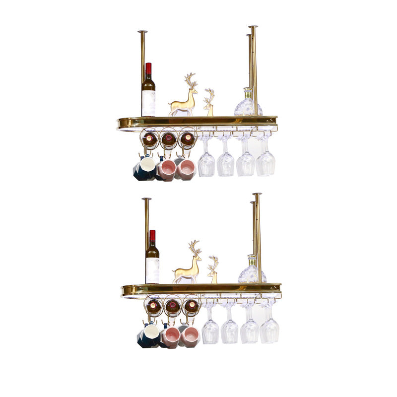 Luxury Hanging Wine Bottle Holder Kitchen Metal Wine Rack Bottle
