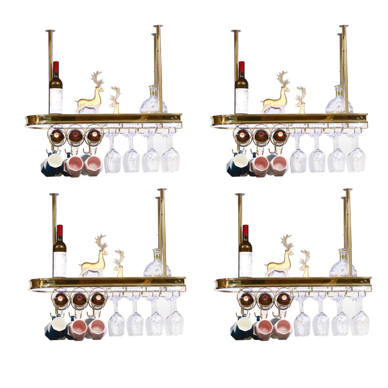 Luxury Hanging Wine Bottle Holder Kitchen Metal Wine Rack Bottle