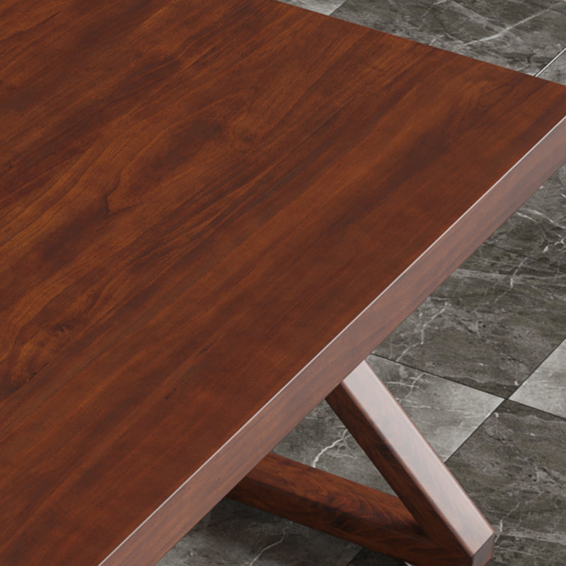 Solid Wood Office Desk Contemporary Antique Finish Computer Desk