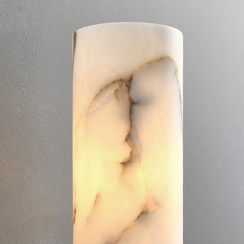 Single Modern Brass Wall Mounted Sconce Cylindrical Shaded Wall Light for Bedroom
