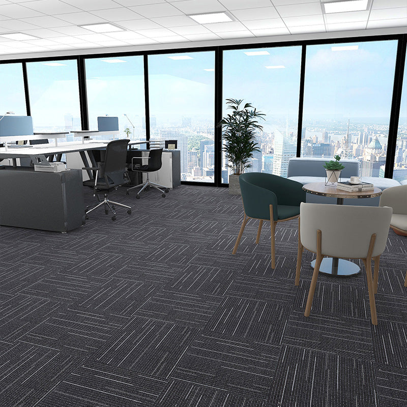 Square Carpet Tiles Multi Level Loop Glue Down Non-Skid Carpet Tile for Foyer