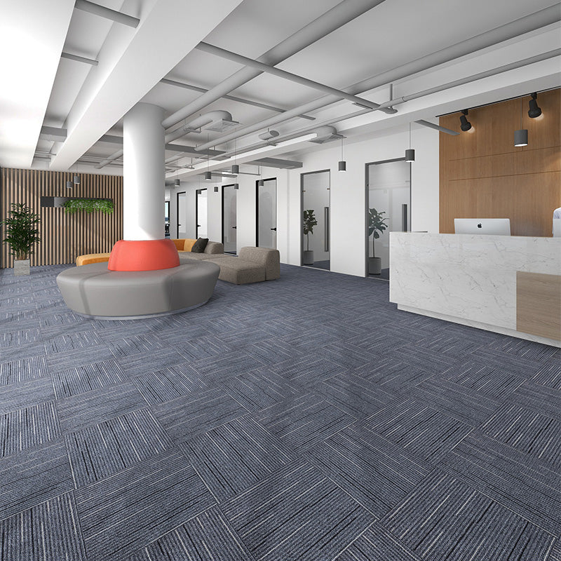 Square Carpet Tiles Multi Level Loop Glue Down Non-Skid Carpet Tile for Foyer