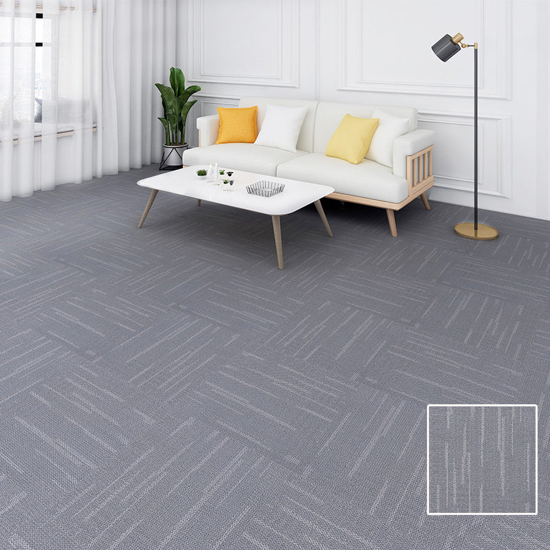 Square Carpet Tiles Multi Level Loop Glue Down Non-Skid Carpet Tile for Foyer