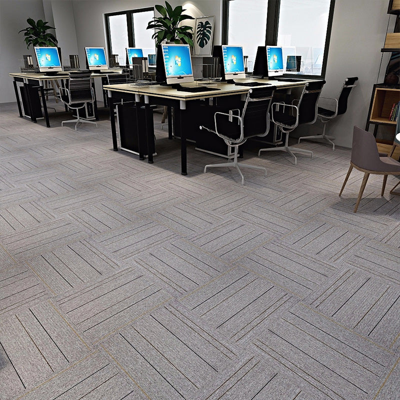 Square Carpet Tiles Multi Level Loop Glue Down Non-Skid Carpet Tile for Foyer