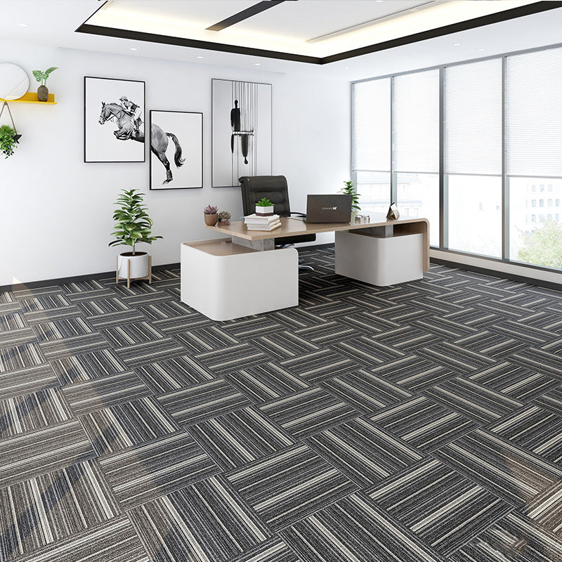 Square Carpet Tiles Multi Level Loop Glue Down Non-Skid Carpet Tile for Foyer