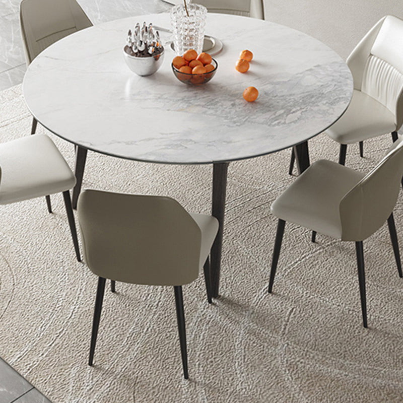 Matte Finish Stone Top Dining Table Set 1/2/5/7 Pcs Modern Dinette Set
