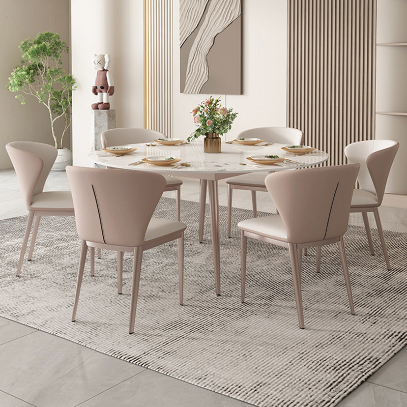 Sintered Stone DiningTable Set 1/5/7 Pieces with Metal Base Kitchen Furniture Set