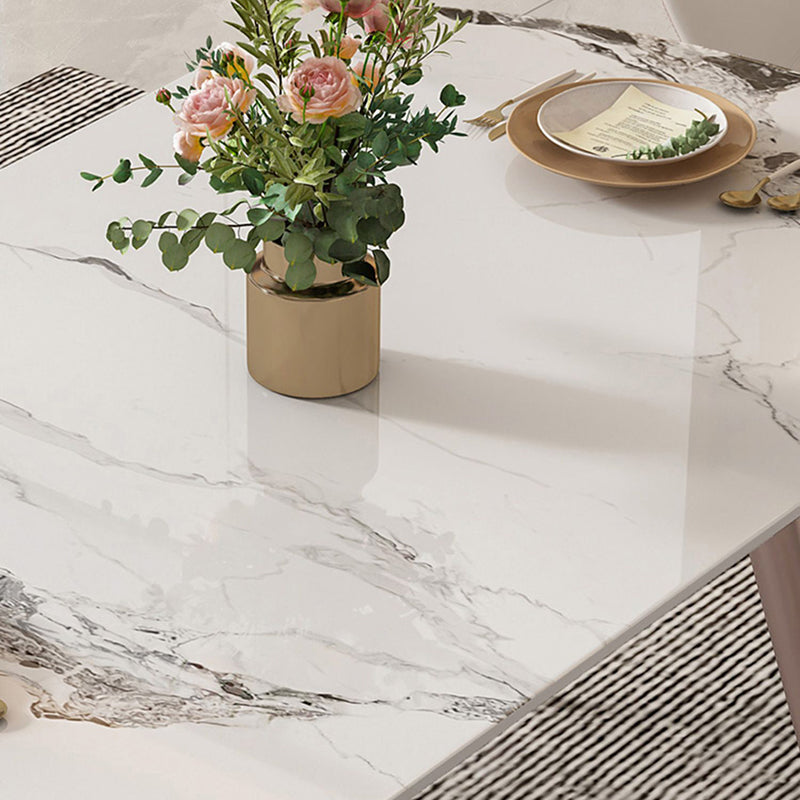 Sintered Stone DiningTable Set 1/5/7 Pieces with Metal Base Kitchen Furniture Set