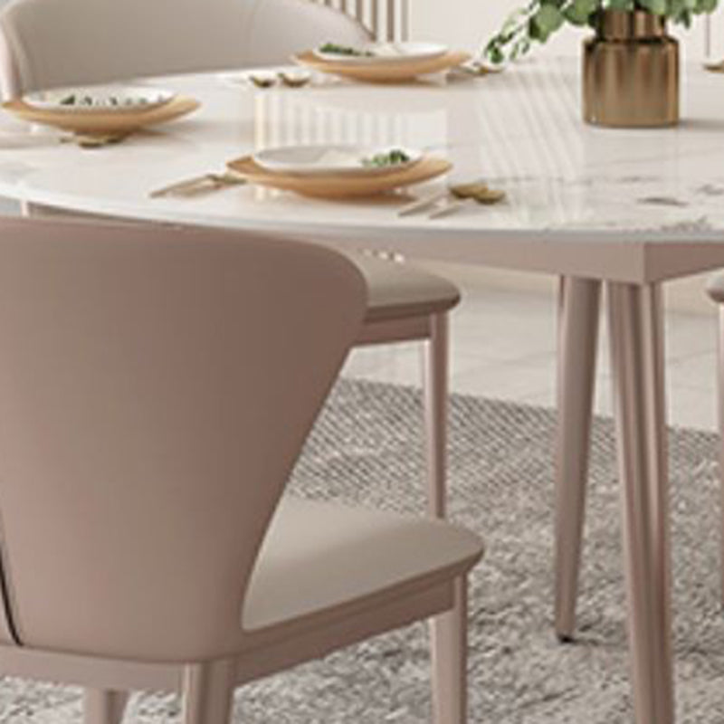 Sintered Stone DiningTable Set 1/5/7 Pieces with Metal Base Kitchen Furniture Set