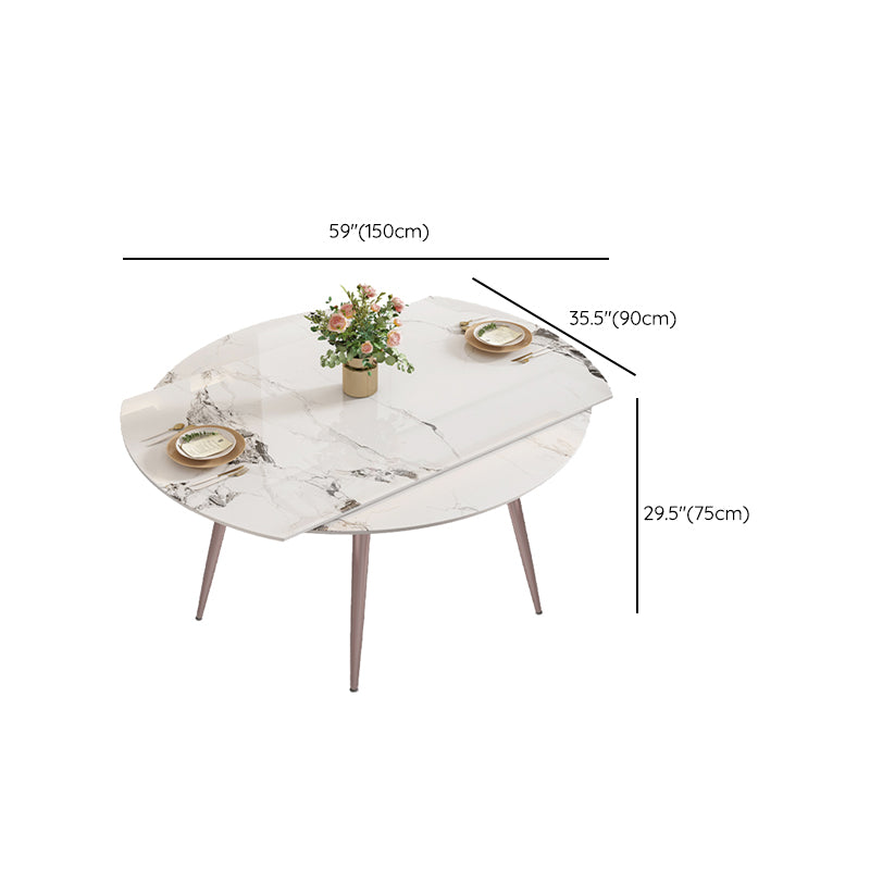 Sintered Stone DiningTable Set 1/5/7 Pieces with Metal Base Kitchen Furniture Set