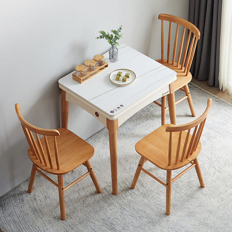 Modern DiningTable Set 5 Pieces with Wood Base Kitchen Furniture Set