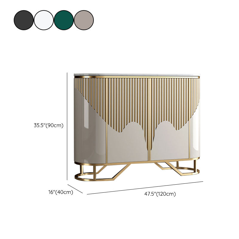 Gold Base Modern Sideboard Buffet Stone Buffet Stand with Storage