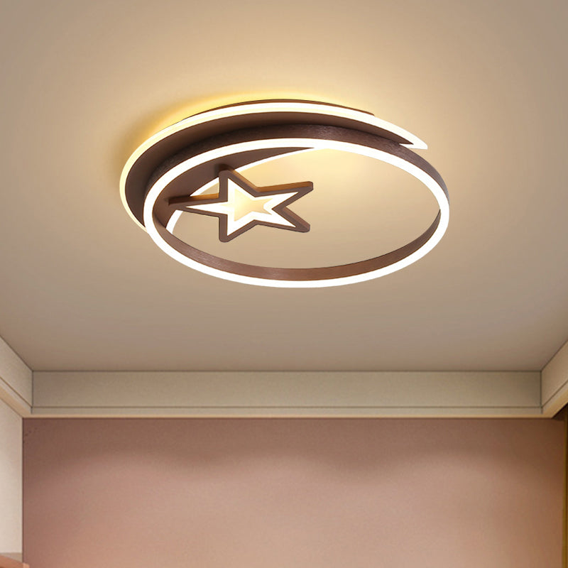 Acryl Star Flushmount Plafond Lamp Nordic Style LED Verlichting in Goud/Koffie voor slaapkamer