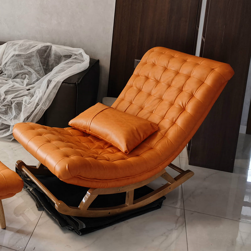 Interior Furniture Relaxing Lazy Sofa Chair Leisure Velvet Fabric Rocking Chair