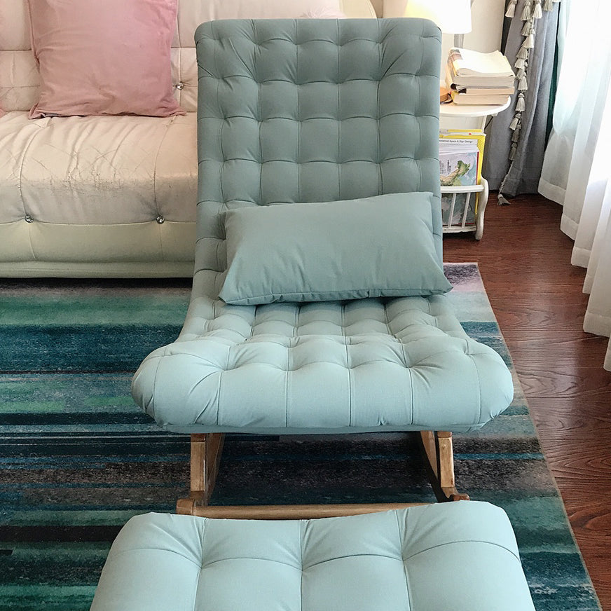 Interior Furniture Relaxing Lazy Sofa Chair Leisure Velvet Fabric Rocking Chair