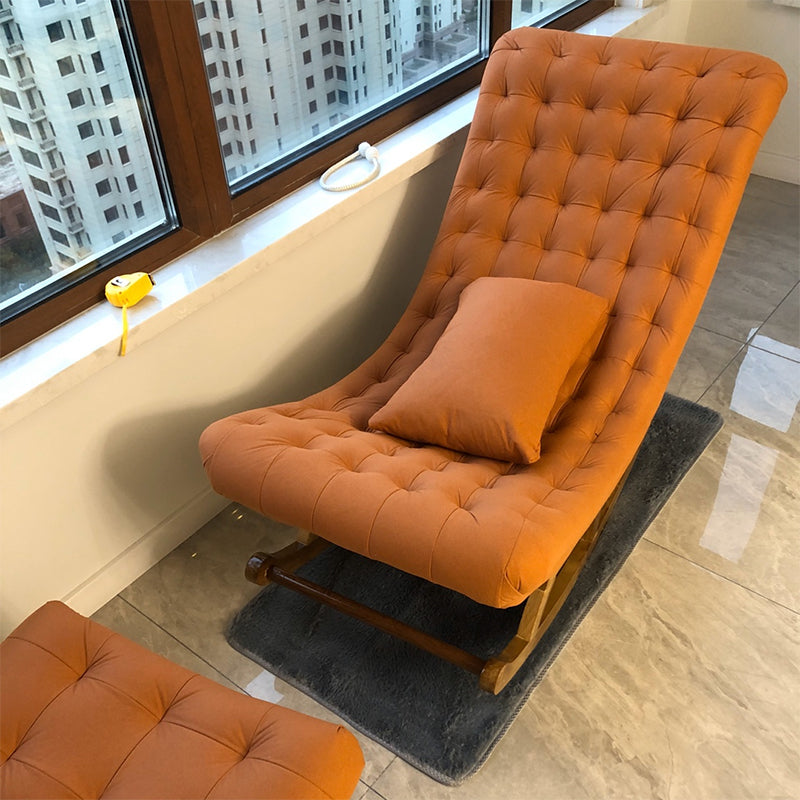 Interior Furniture Relaxing Lazy Sofa Chair Leisure Velvet Fabric Rocking Chair