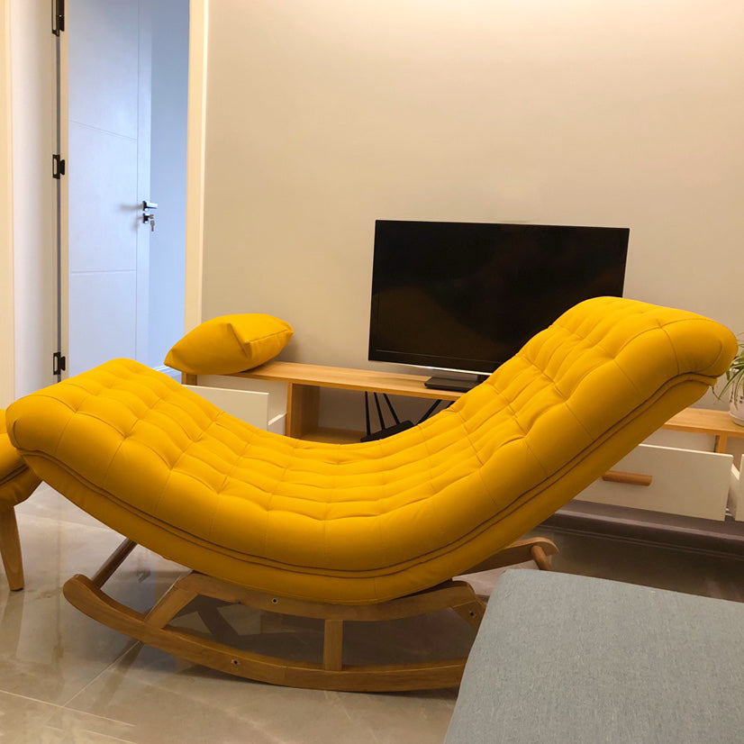 Interior Furniture Relaxing Lazy Sofa Chair Leisure Velvet Fabric Rocking Chair