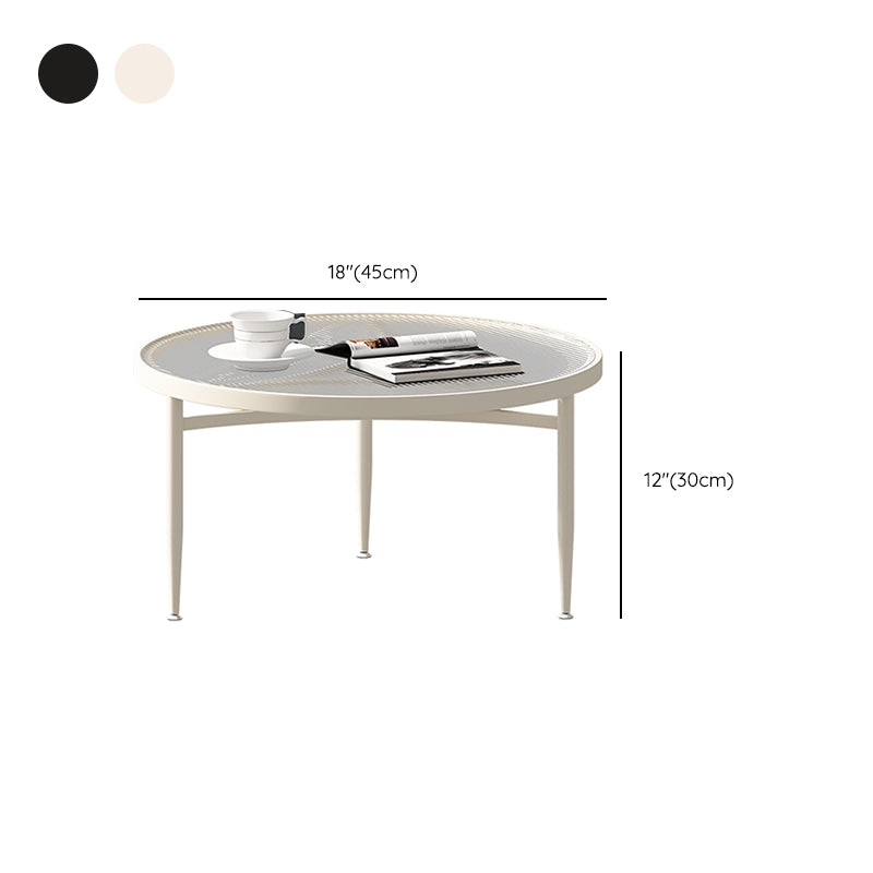 Minimalism 4 Legs Coffee Table Glass Top Coffee Cocktail Table with Shelf