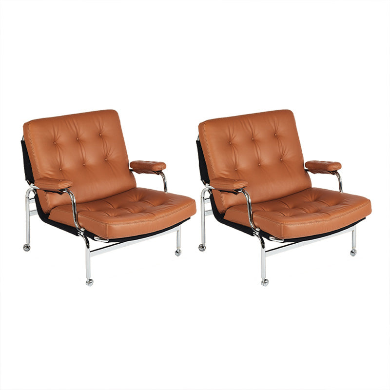 Fixed Back Lounge Chair Water Resistant Side Chair with Metal Legs
