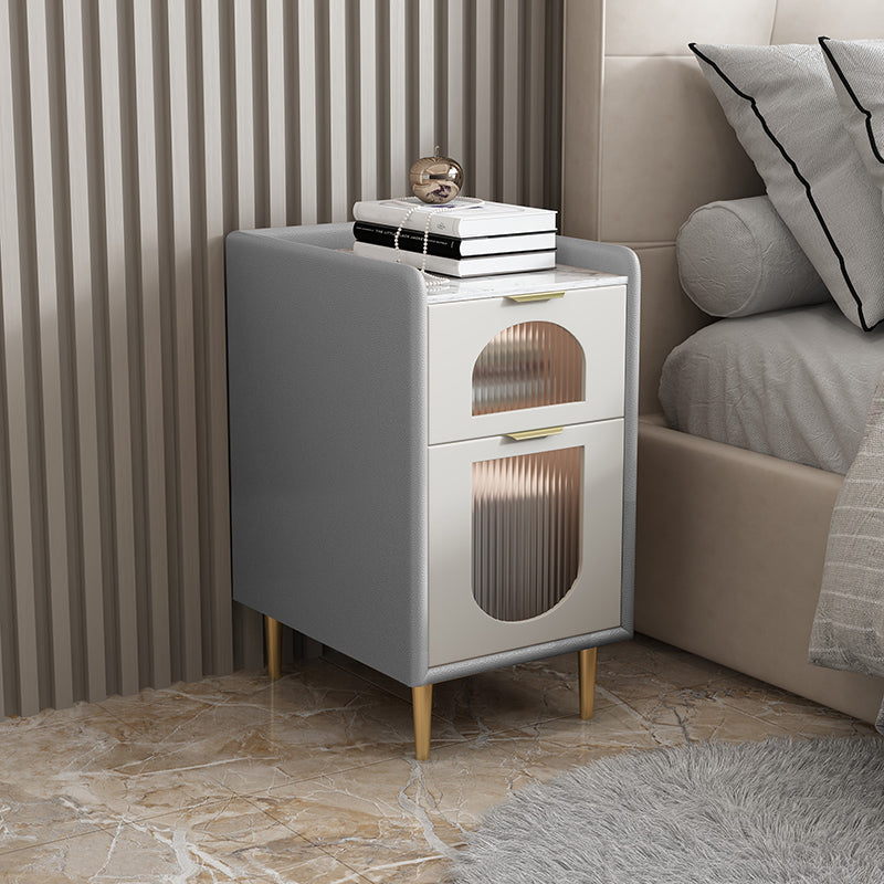 Modern Flat Top Kids Nightstand Pine Nightstands with Drawers
