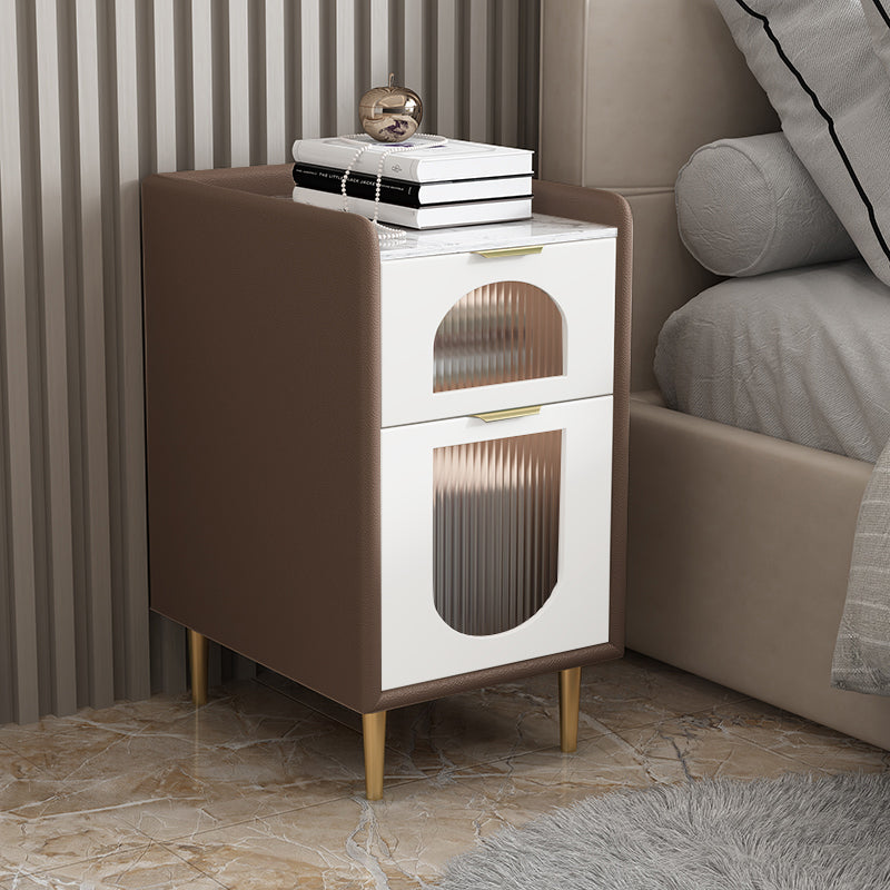 Modern Flat Top Kids Nightstand Pine Nightstands with Drawers